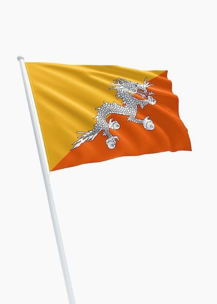 Vlag Bhutan - 100x150cm Spun-Poly